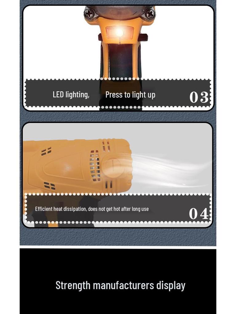 Беспроводной литиевый ударный гайковерт с высоким крутящим моментом, ограничением крутящего момента и портативным дизайном