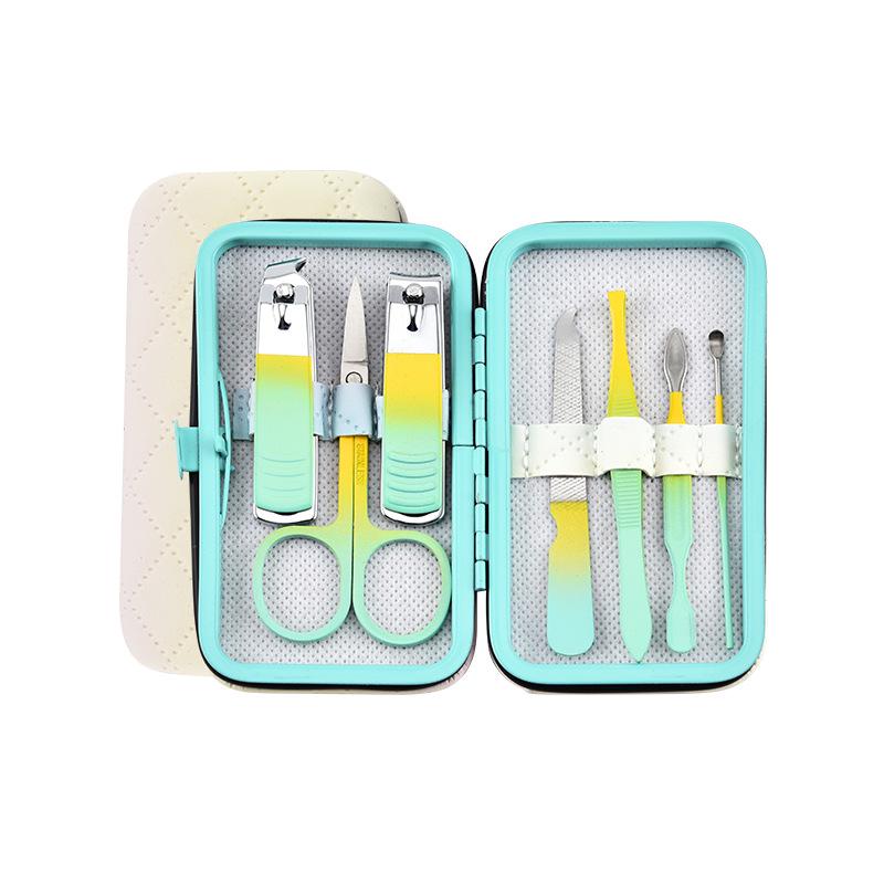 Gradient Yellow Nail Clipper Set - Professional Manicure Tools for Home and Salon