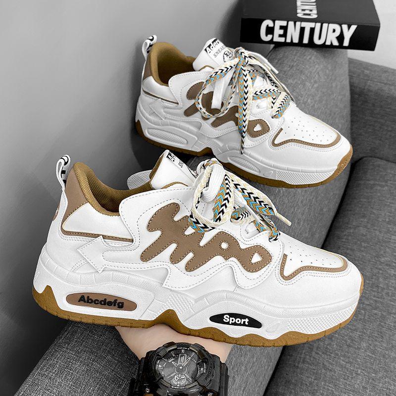 Обувь для папы Мужская обувь Ins Tide Летняя универсальная весенняя обувь для сноуборда Обувь для мальчиков Спортивная обувь для увеличения роста Обувь для хлеба Tide