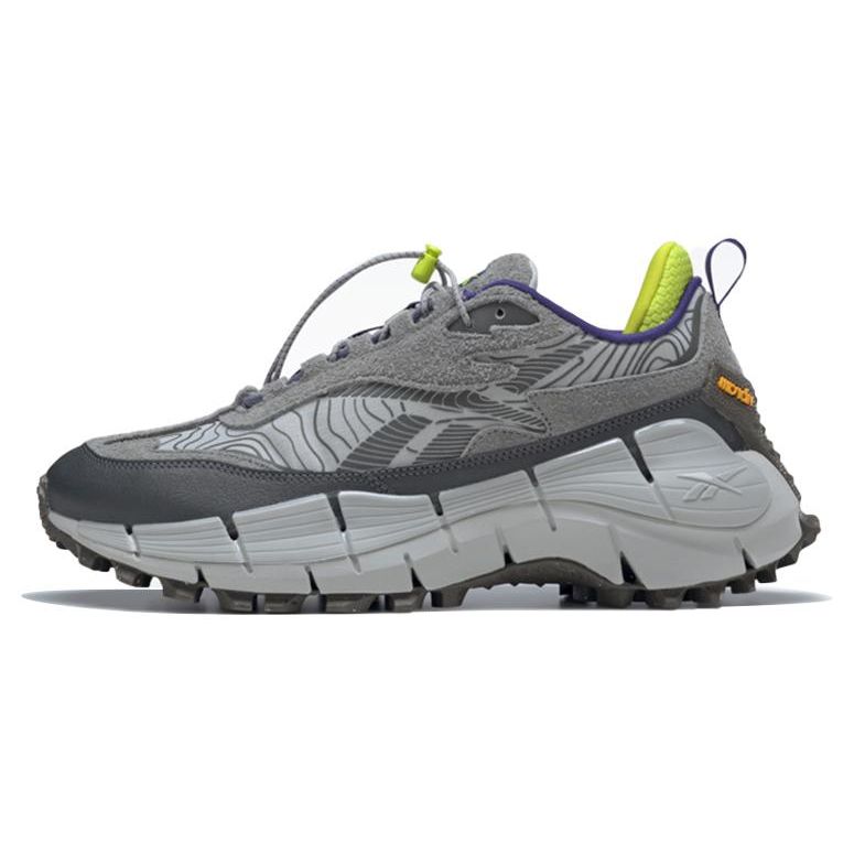 Reebok Кроссовки Zig Kinetica 2.5 Edge Comfort на каждый день, из ткани, низкие, повседневные, для бега, мужские, темно-серые, GX6832