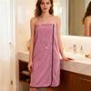 Women Shower Wrap Robe 53X31 Inch Thickened Soft Bath Skirt Towel Wrap For Women For Ladies Girls Teens Adults Swimming Spa