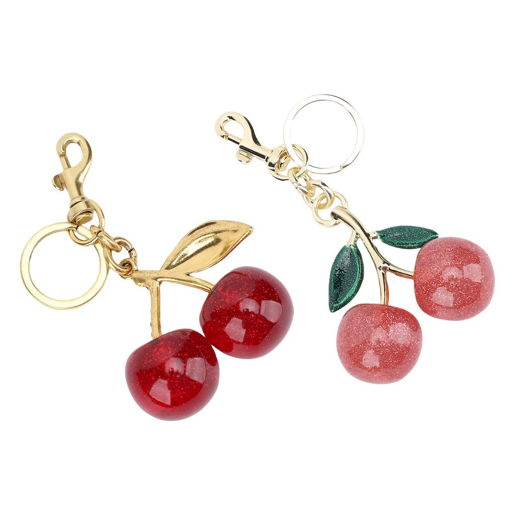 Брелок-подвеска для сумки в виде блестящей вишни, стильный женский, милый, для кошельков, сумок, автомобильный брелок