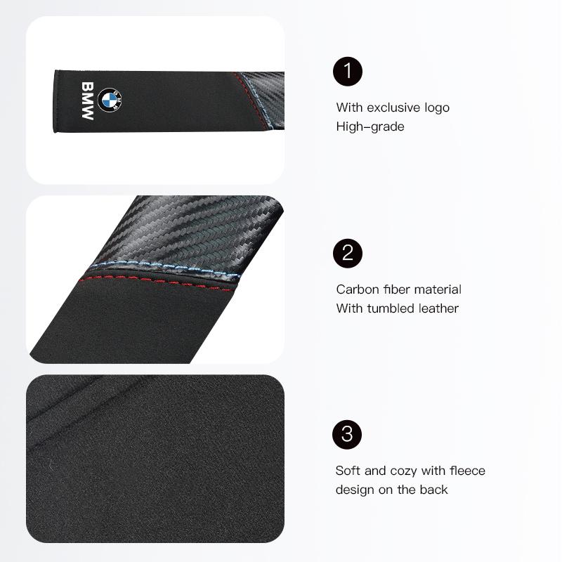 Для BMW E46 E90 E60 F30 F10 E39 i4 X1 X2 X3 X5 X4 X6 X7 M3 M4 M5 G30 G20 520i Чехол на ремень безопасности из замши, накладка для защиты плеча