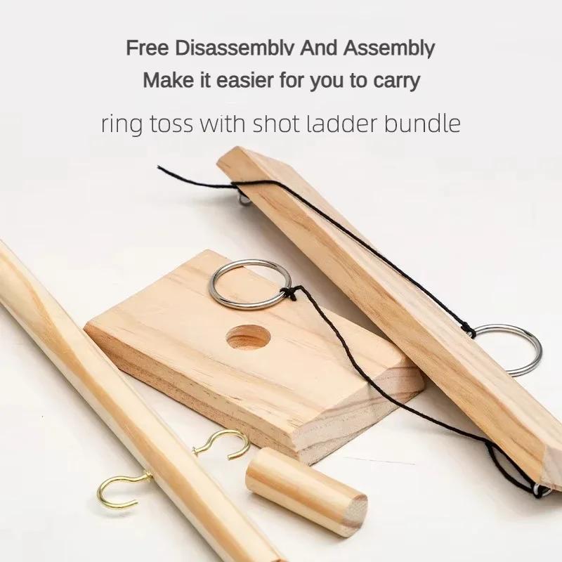 Ring Toss Games ideal for Children Adults Home Party Drinking Games Fast-paced Handheld Wooden Board Games S Ladder Bundle Outdoor Bars
