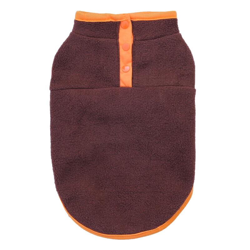 Одежда для домашних животных Осень-зима Легкий флис для маленьких и средних собак Повседневный свитер Теплый толстый Открытая пуговица Одежда для щенков и кошек