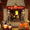 New 40/90cm Halloween Skeletons Fake Full Body Skull Bones Movable Halloween Party Decor for Home Bar Haunted House Horror Props