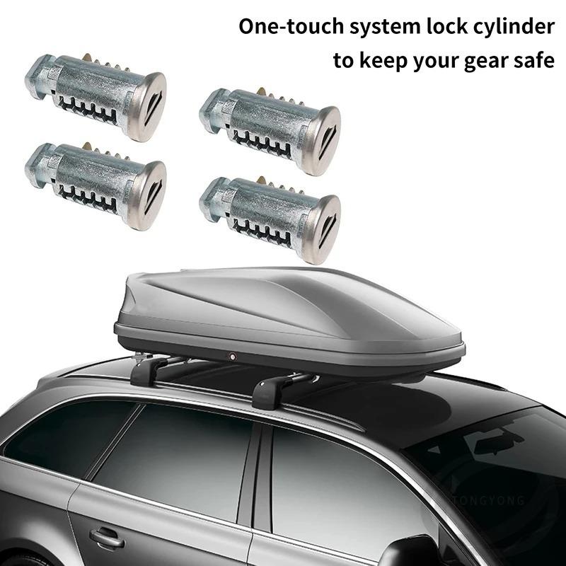 Thule Lock Cylinder Kits 4 Pack Keyed Alike Replacement for Bike Rack Roof Racks Ski Rack Cross Bars One-Key System Thread Lock3