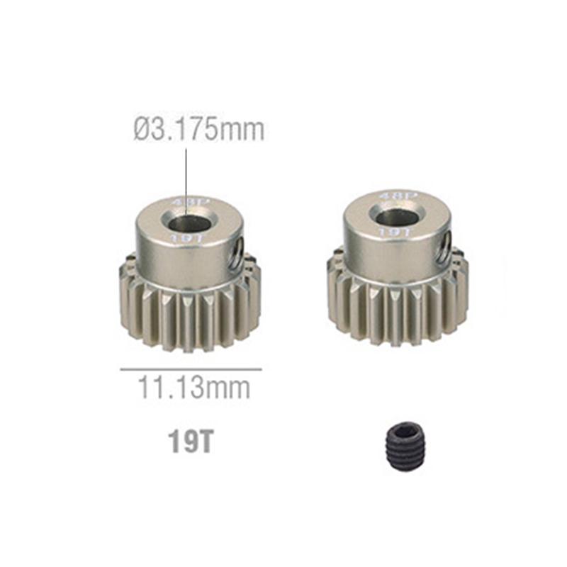 Aluminum Alloy 48P Motor Pinion Gear 3.175mm 13T-30T High Strength for 1/10 1/12 RC Car Model Upgrade Parts