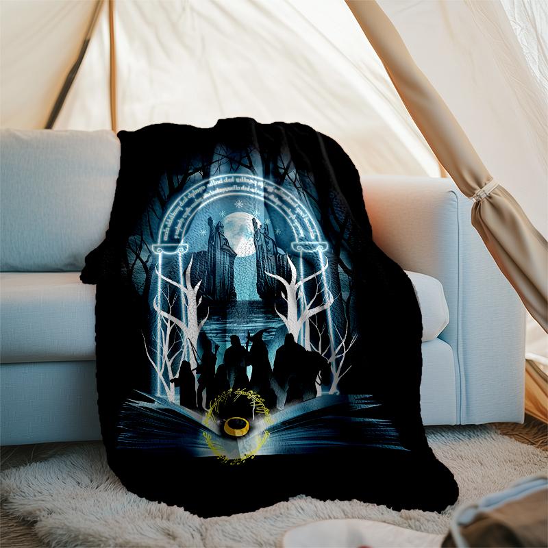 The Hobbit printed throw blanket—soft,warm;versatile blanket for all seasons—perfect as &air-conditioning throw,nap blanket