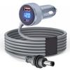 Автомобильное зарядное устройство DC для Starlink Mini, кабель питания от прикуривателя 12В-48В с цифровым дисплеем, прочный, порты USB-C 140 Вт и USB-A 35 Вт