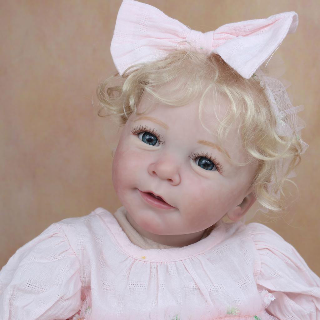 BZDOLL 55 см 3D краска кожа мягкая силиконовая кукла реборн с кровеносными сосудами реалистичная блондинка Лиза принцесса игрушка для маленьких девочек на день рождения