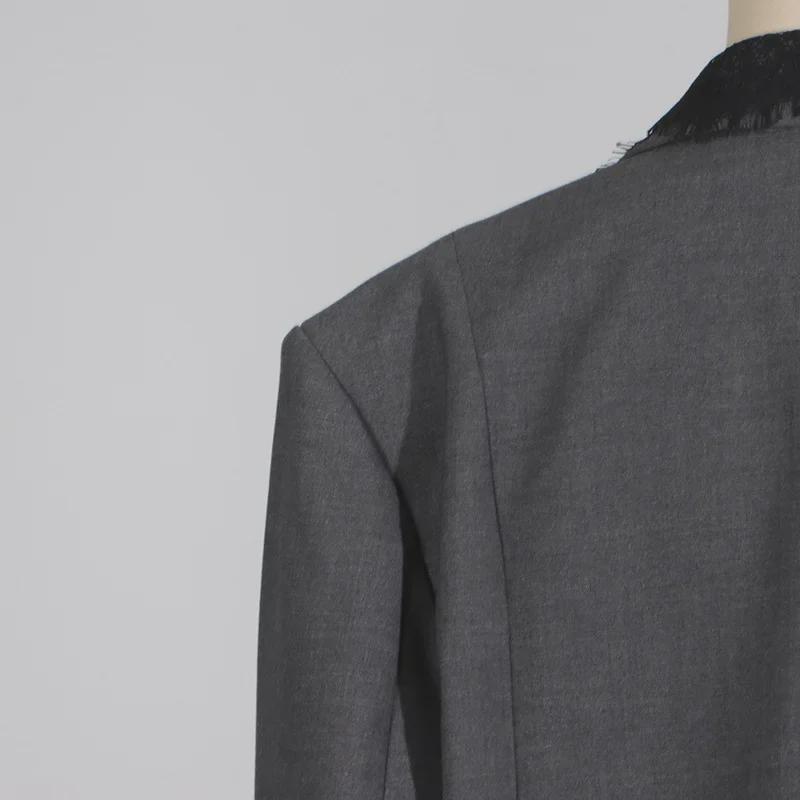 Элегантный женский пиджак с кружевной отделкой - Коллекция Весна 2025