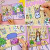 Cute Quiet Book Girl Dress Up Sticker Handmade Diy Puzzle Toys Squeeze Book Toy Material Pack For Children Gifts