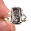 Natural Black Rutile Gemstone 925 Solid Sterling Silver Jewelry Ring Size 7 I7C44