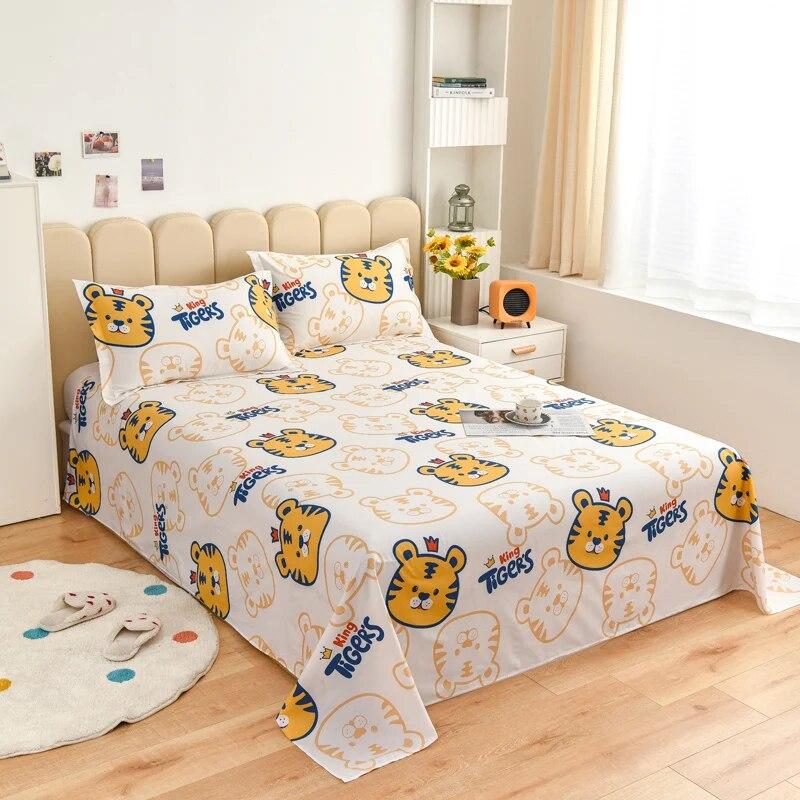 Простая хлопковая простыня с принтом, современная большая простыня, удобное студенческое покрывало, универсальная пылезащитная простыня Four Seasons