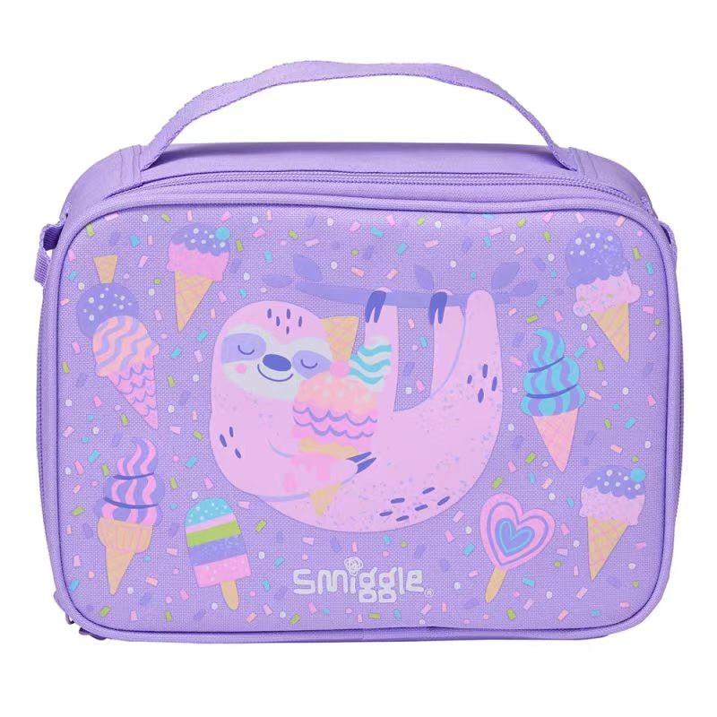 Smiggle Single-Layer Kids Lunch Tote Bag School Children Waterproof Insulated Canvas Lunchbox
