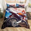 Комплект постельного белья для мотоцикла Dirt Bike, комплект постельного белья Extreme Sports, одеяло для мотокросса, покрывало Cool Motorcycle, покрывало Queen Size