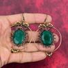 Серьги с фасетчатым замбийским изумрудом серьги, обмотанные медной проволокой, ювелирные изделия ручной работы серьги с натуральными драгоценными камнями ювелирные изделия с обмоткой из медной проволоки подарок для нее