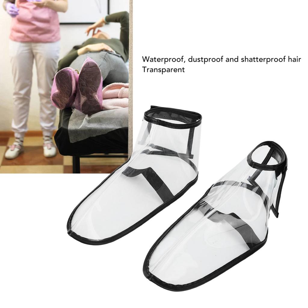 Складной чехол для обуви парикмахера, многоразовый чехол для обуви для салона, прозрачный чехол для обуви для массажных салонов, спа-салонов