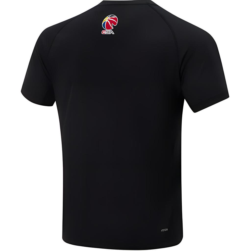 Баскетбольная футболка Li Ning CBA Series 24 Season Xinjiang Team с буквенным принтом унисекс, черная ATSU985-2