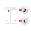 Bureau Assis Debout - HUZARO - HERO 8.2 - Blanc - Ergonomique - MDF Carbone 18mm