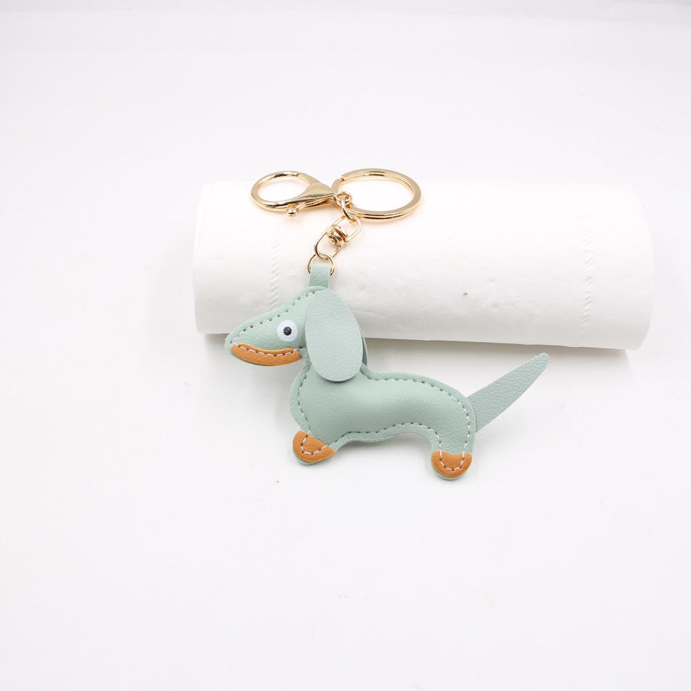 В наличии Кожаный шарм с мультяшным изображением таксы, Брелок для ключей с собакой и Аксессуар для чехла телефона