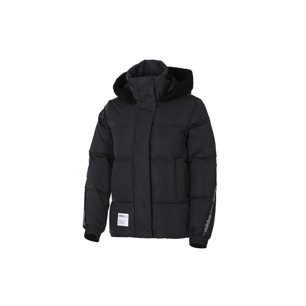 Adidas Neo Warm Hooded Down Jacket Women Outerwear Black EI4378
