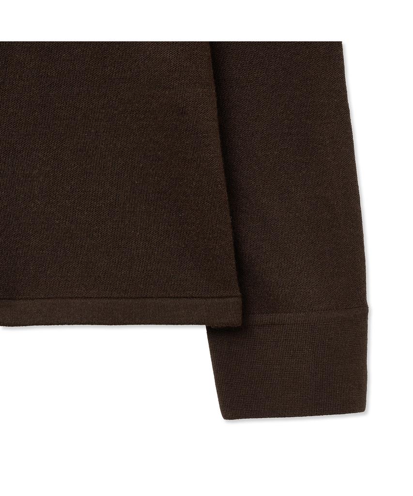 IOLO Silk Blended Knit Shirt_Brown