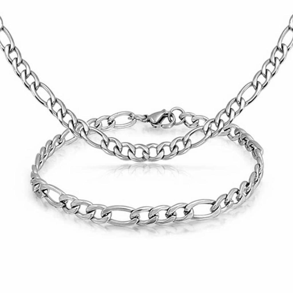 Мужской браслет-цепочка и колье-цепочка, серебряный браслет и колье-цепочка, набор подарочных ювелирных аксессуаров, цепочка