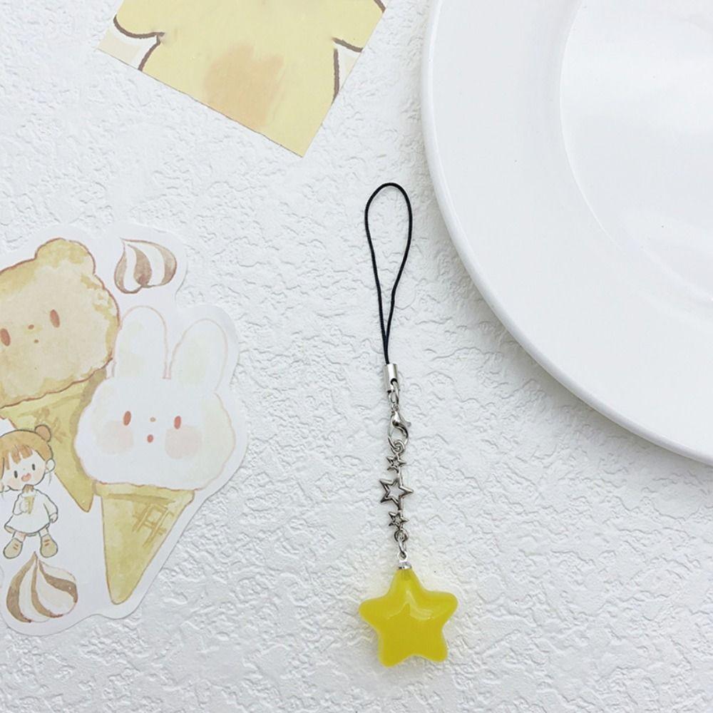 Keychain Phone Hanging Rope Pendant Mobile Phone Chain Star Phone Strap  Girl Jewelry