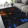 Large Area Rug 3D Block Flannel Carpets for Living Room Bedroom Anti-Slip Floor Mat Kitchen Memory Foam Carpet