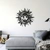 1pc Sun And Moon With Faces Minimalist Metal Wall Art - Modern Home Decor For Bedroom, Living Room, Or Bathroom.