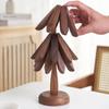 4 шт., подставка в виде дерева, деревянные подставки, декоративные противоожоговые термостойкие настольные коврики, деревянные салфетки, горшок