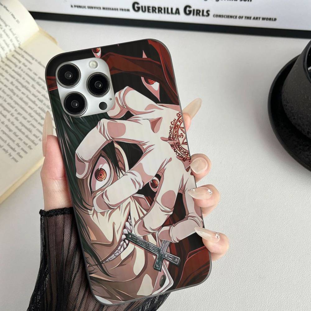 Хоррор Аниме Hellsing Для IPhone 17 16 15 Plus Pro Max 12 14 Plus 11 13 Волна Гофрированная Полоса Чехол для Телефона