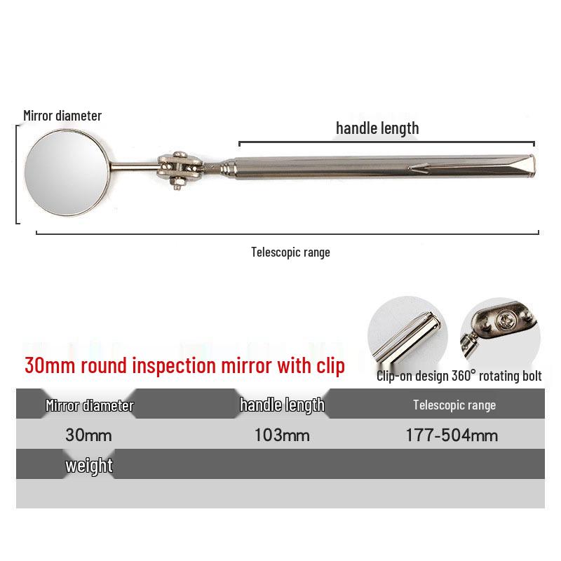 HD Telescopic Inspection Mirror - Universal Car Repair Reflector and Endoscope Rearview Tool