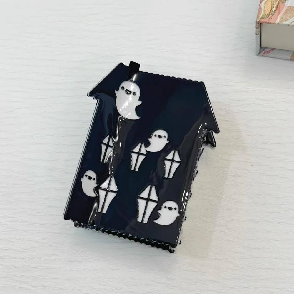 Funny Pumpkin Shark Clip Ghost Acetic Acid Hair Claw Personalized Halloween Shark Clip Women