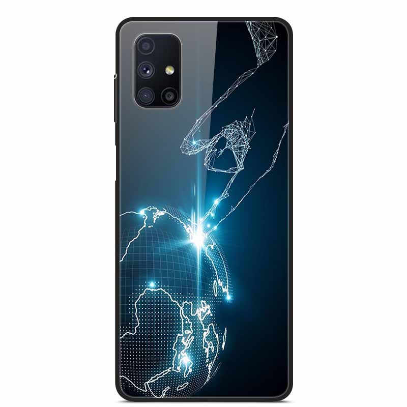 Стеклянная задняя крышка для Samsung Galaxy M51 M31 Чехол Жесткий чехол из закаленного стекла для Samsung A71 A51 Чехол A 51 71 M 51 31 Funda Coque