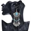 Ancient Silver Alloy Earrings, Xinjiang Ethnic Style Jewelry, Turkish Coins, Women's Fringed Earrings.