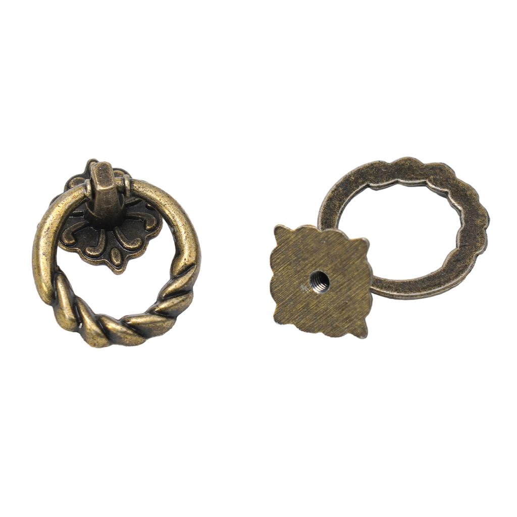 6 шт. Ретро мебельная ручка Кноб для шкафа Ручка для ящика комода Подвесное кольцо для шкафа Ручка-скоба Винтажная мебельная фурнитура