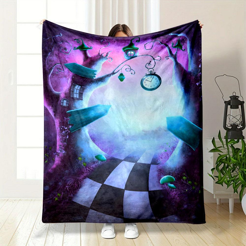 Fantasy Wonderland Throw Blanket Bedroom Blanket for Livingroom Couch Lunch Break Soft Throw for Friend's Festival Gift