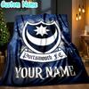 Custom Name Portsmouth Football Club Throw Blanket - Perfect for Couch, Bed, Office, and outdoor Travel - Ideal Gift for Christmas & Holidays