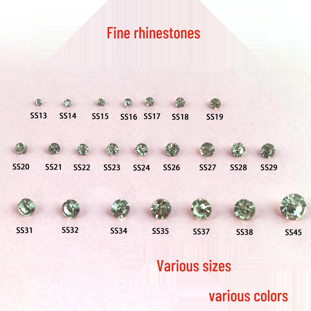 Белый стеклянный сверло-страз для нейл-арта, коронок, очков и DIY-аксессуаров для бижутерии