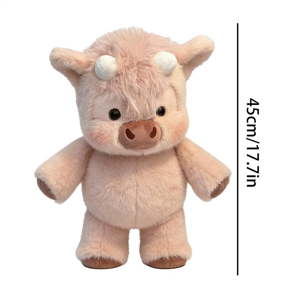 Creative Plush Cow Pig 17.7inch Huggables Toy Soft Throw Pillows Stuffed Toy Cute Cow Plush For Boys Girls Nursery Bedroom