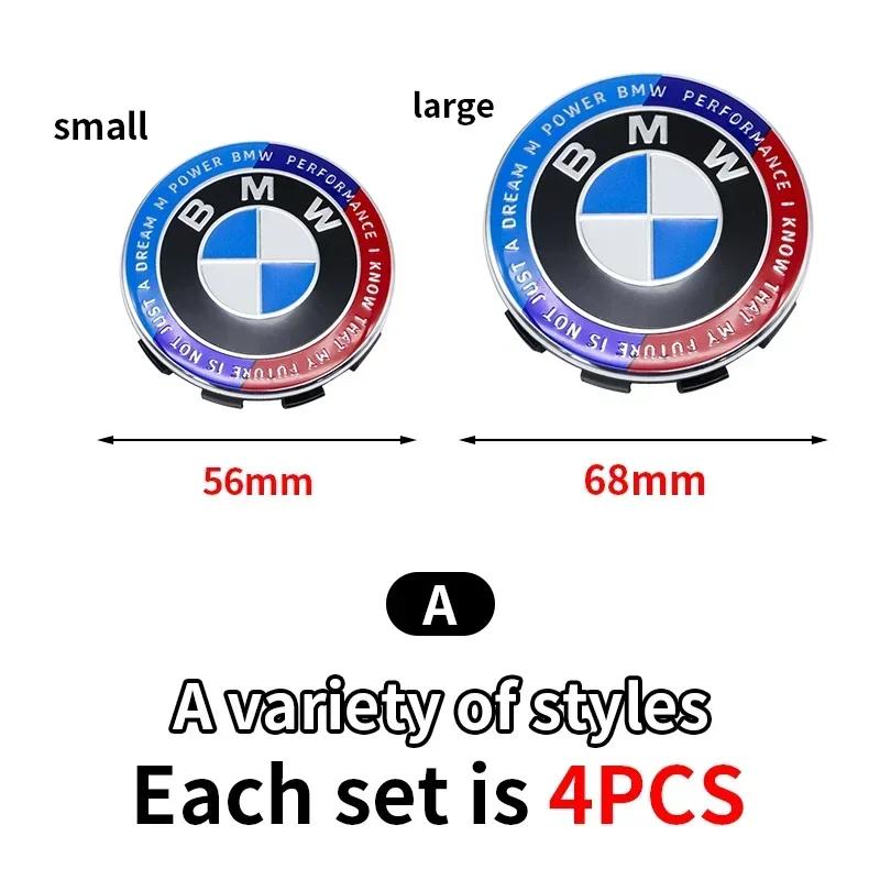 4PCS Car Wheel Center Hup Caps Wheel Cover For BMW F34 F32 E36 E53 E60 E90 E91 X6 X5 X3 G30 G11 Tyre Tire Rim Cover Protector