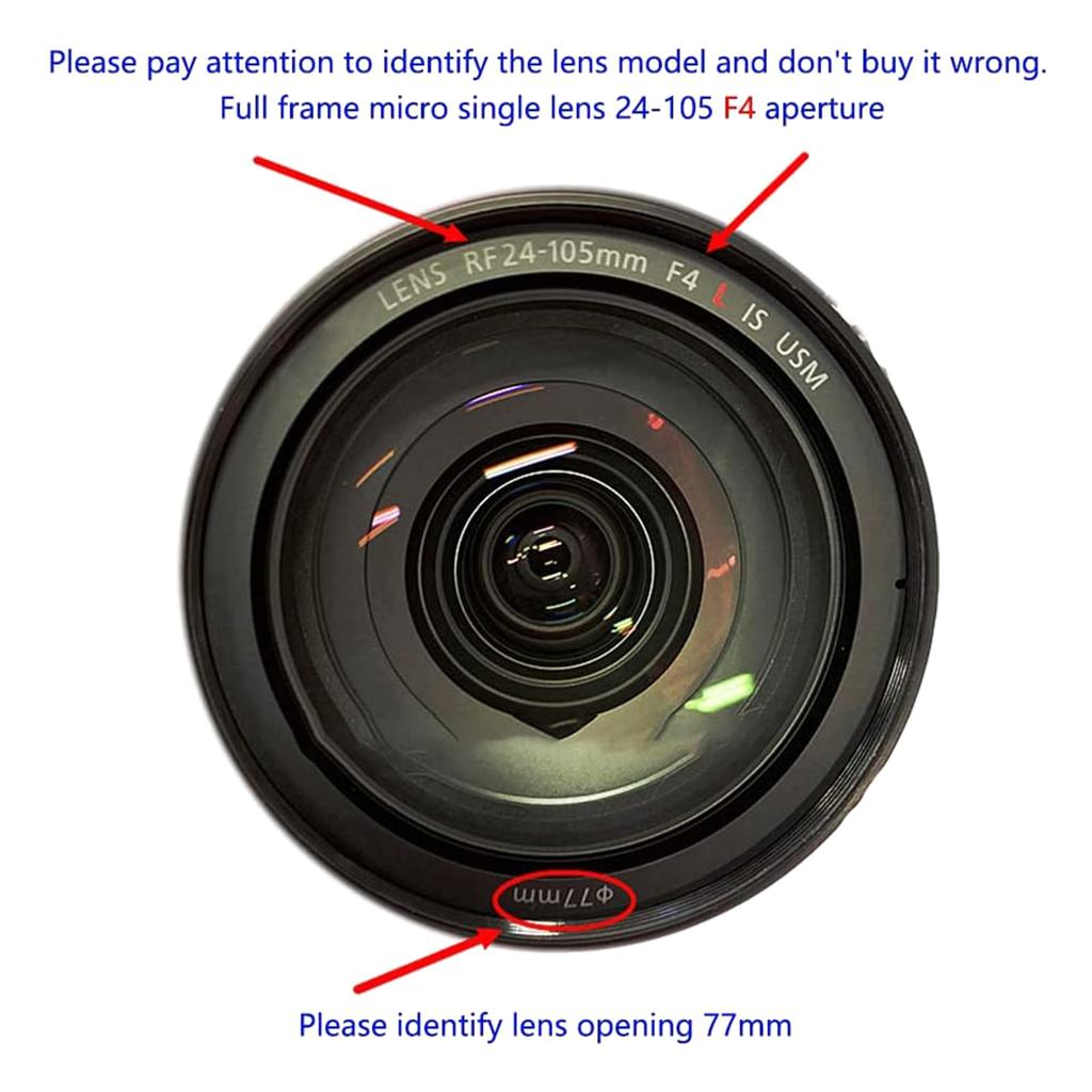 EW-83N 77mm Lens Hood Reversible Lens Shade for RF24-105mm F4L IS USM Lens EOSR5 R6 RP Micro Single Camera Accessories