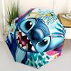 1pc Stitch plush toy Design Automatic Opening/Closing Folding Umbrella with 8 Iron Ribs, Portable Sunshade for Men and Women yy250731075