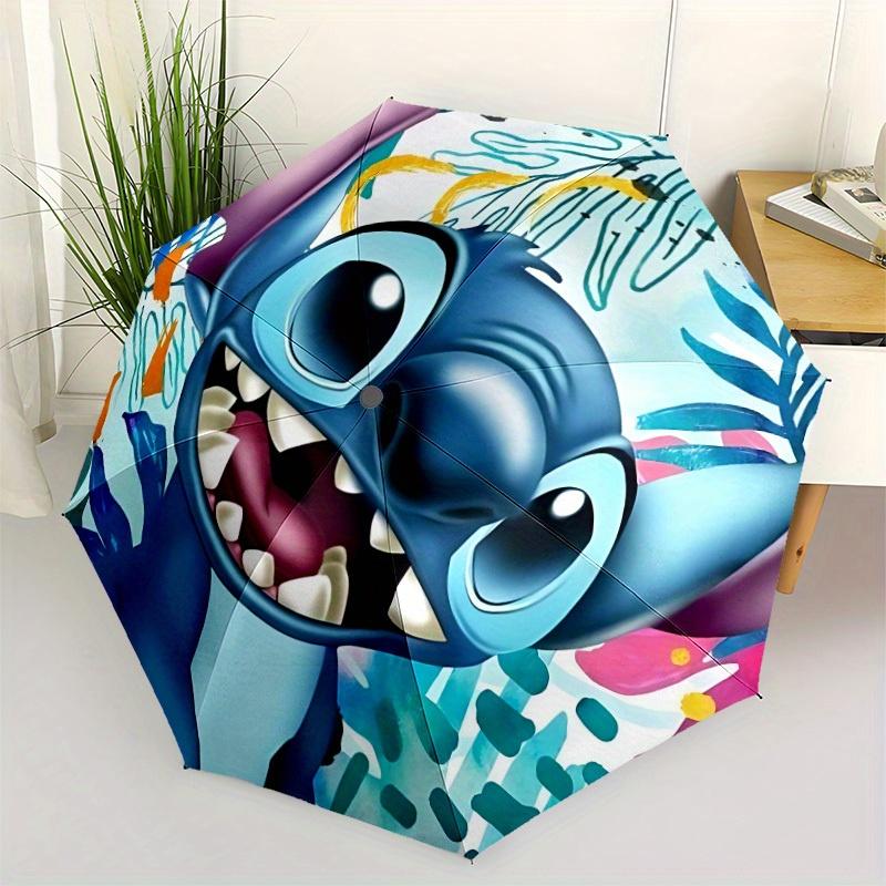 1pc Stitch plush toy Design Automatic Opening/Closing Folding Umbrella with 8 Iron Ribs, Portable Sunshade for Men and Women yy250731075