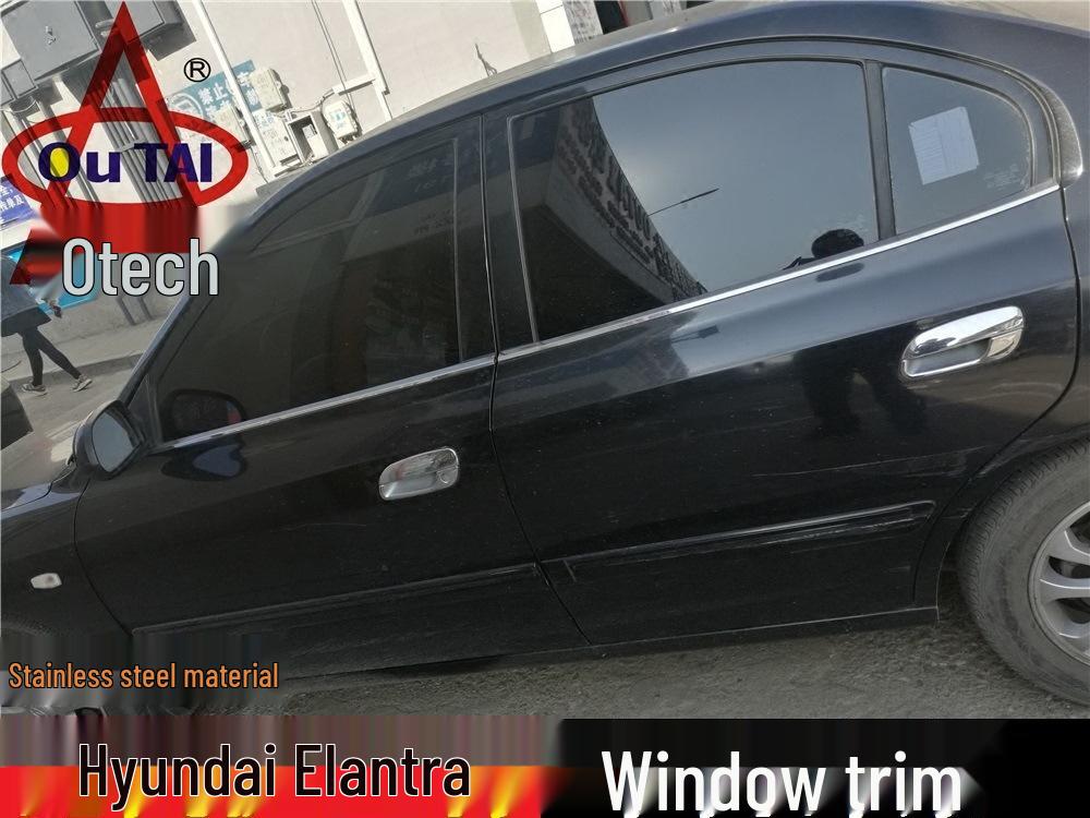 Outai Отделка окон из нержавеющей стали для 04-12 Elantra - Модификация яркой полосы двери и окна