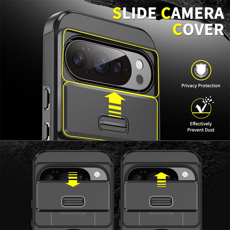 Armor Funda For Google Pixel 10 9 Pro XL 10Pro Magnetic Ring Bracket Case For Pixel 9A 8A 7 Pixel10 Pro Slide Lens Protect Cover