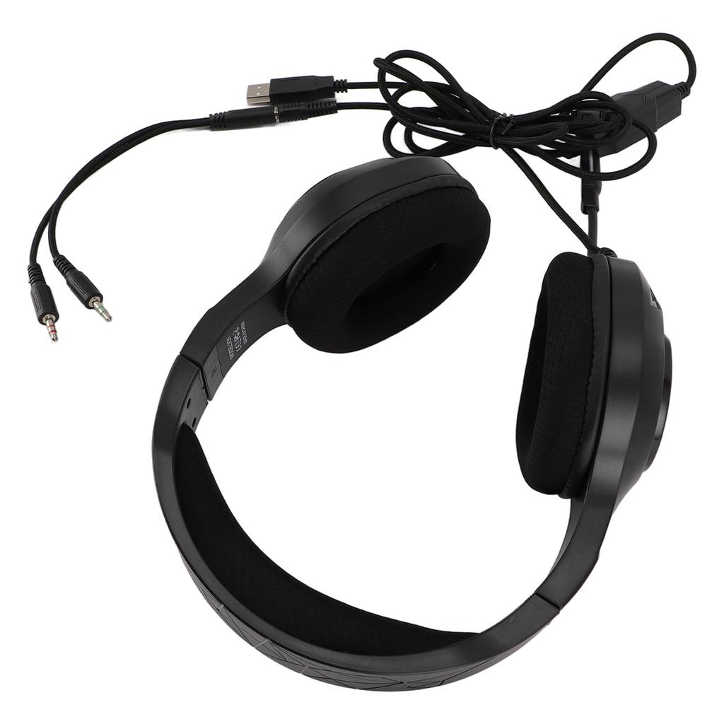 Gaming Headset RGB Colorful Lights Adjustable Wired Computer Gaming Headset for Switch